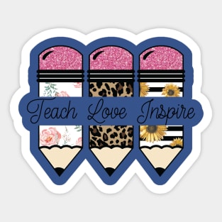 Teach Inspire Love Pencil Sticker